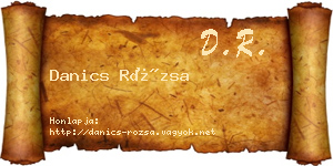 Danics Rózsa névjegykártya