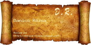 Danics Rózsa névjegykártya