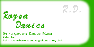 rozsa danics business card